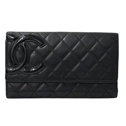 Chanel Wallet Black Pink Silver CC Logo