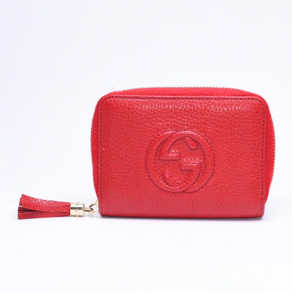 Gucci Soho Fringe Compact Wallet Coin Purse Leather