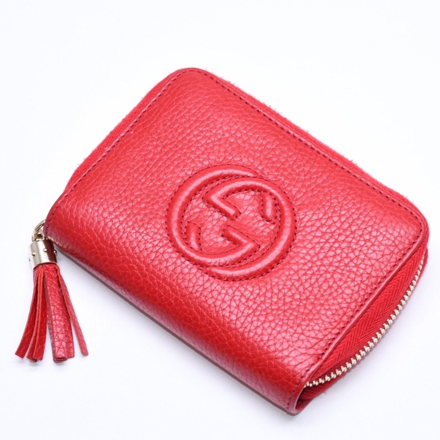 Gucci Soho Fringe Compact Wallet Coin Purse Leather — view 3