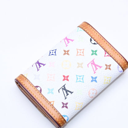 Louis Vuitton Porte Monnaie Plastic Coin Purse Monogram Multicolor White — view 4