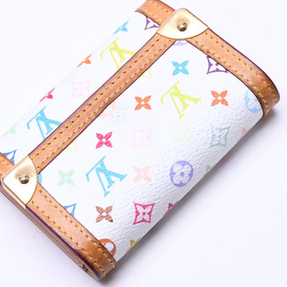 Louis Vuitton Porte Monnaie Plastic Coin Purse Monogram Multicolor White — view 5