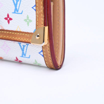 Louis Vuitton Porte Monnaie Plastic Coin Purse Monogram Multicolor White — view 8