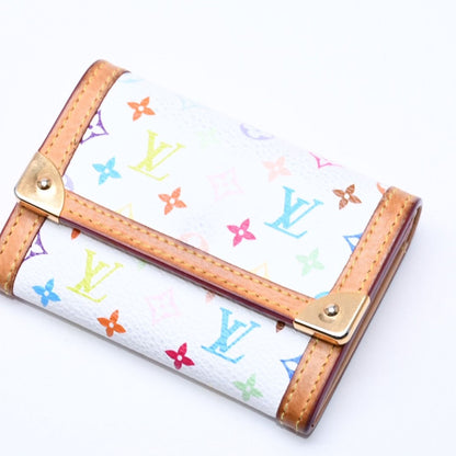Louis Vuitton Porte Monnaie Plastic Coin Purse Monogram Multicolor White — view 3