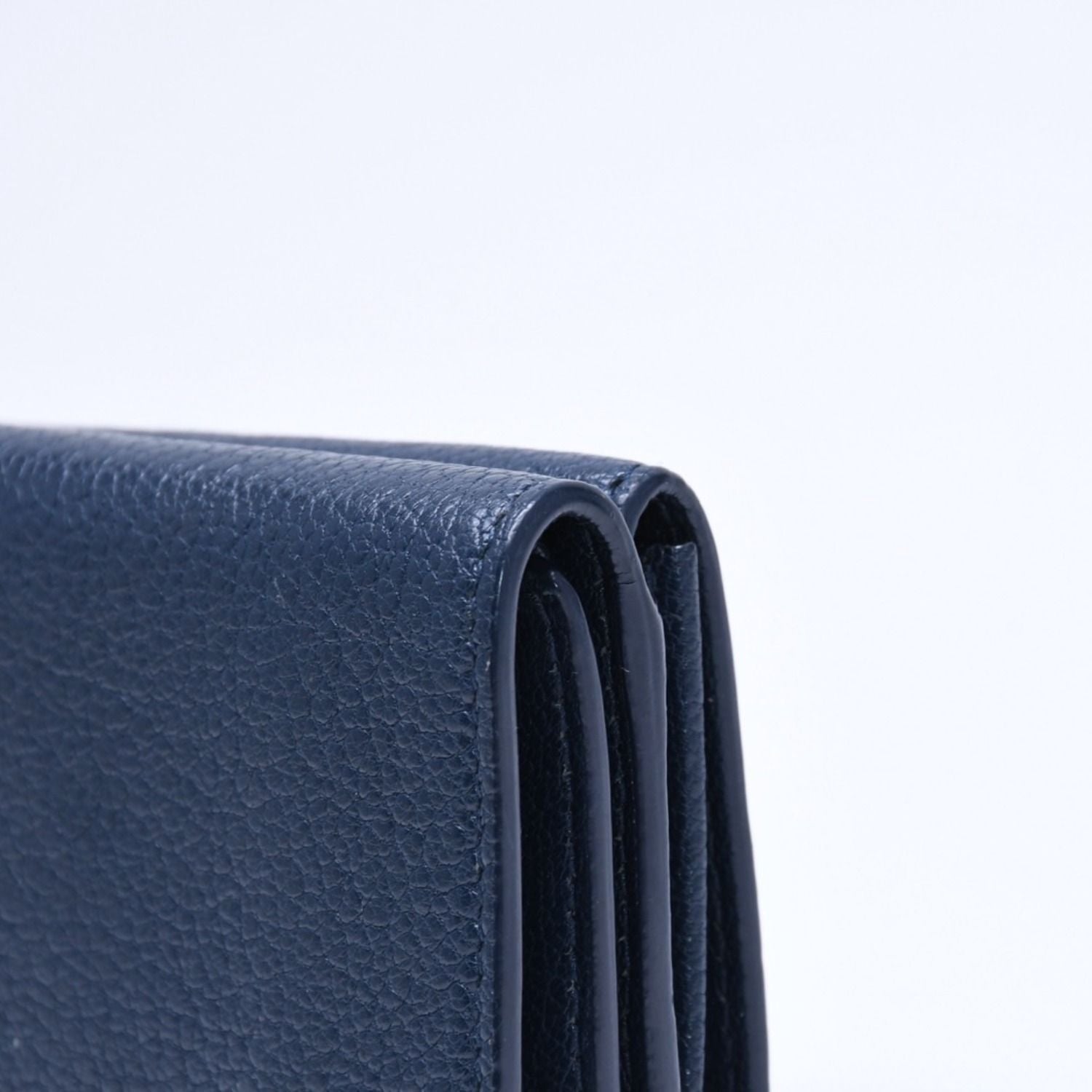 Balenciaga Compact Wallet Navy Gold Trifold — view 7