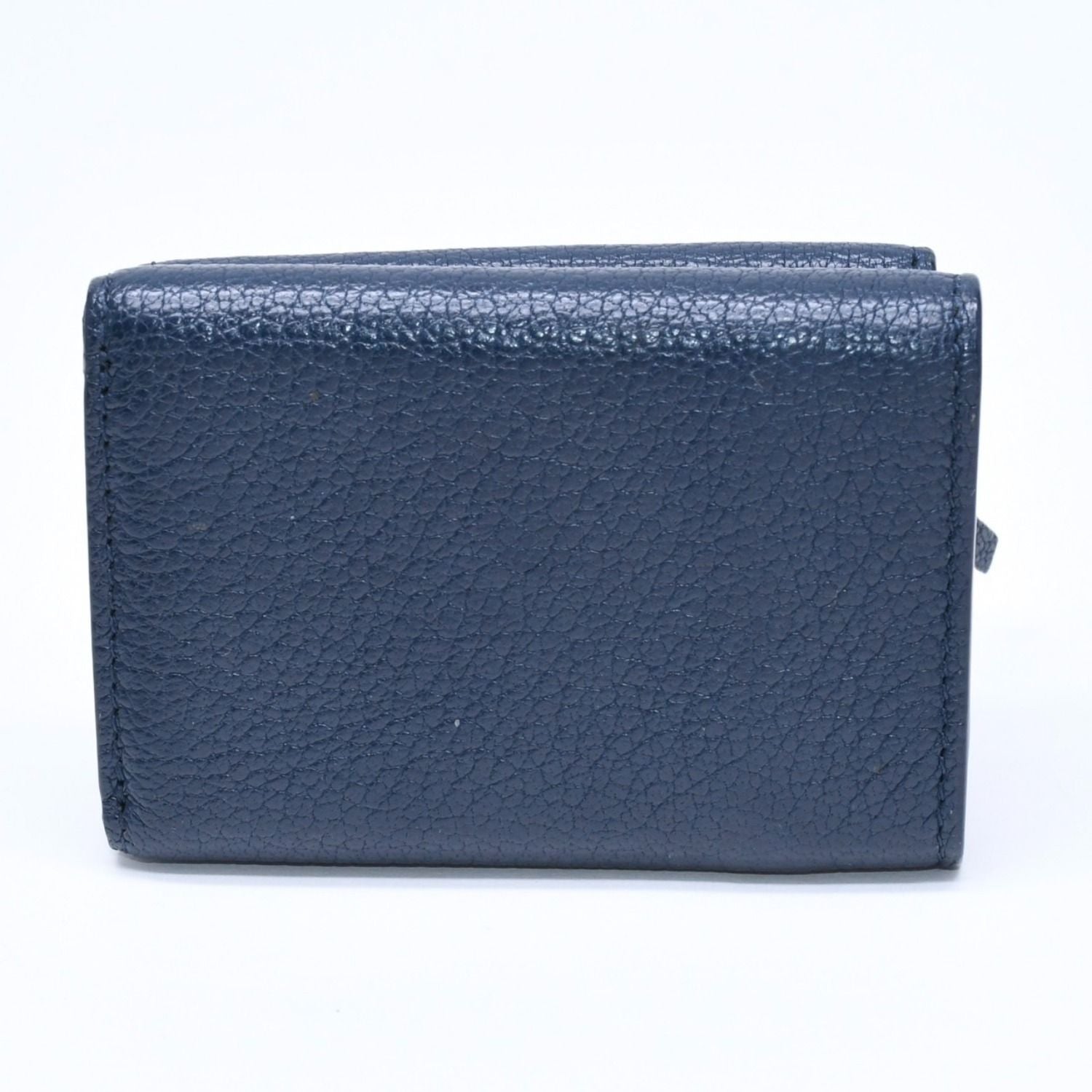 Balenciaga Compact Wallet Navy Gold Trifold — view 2