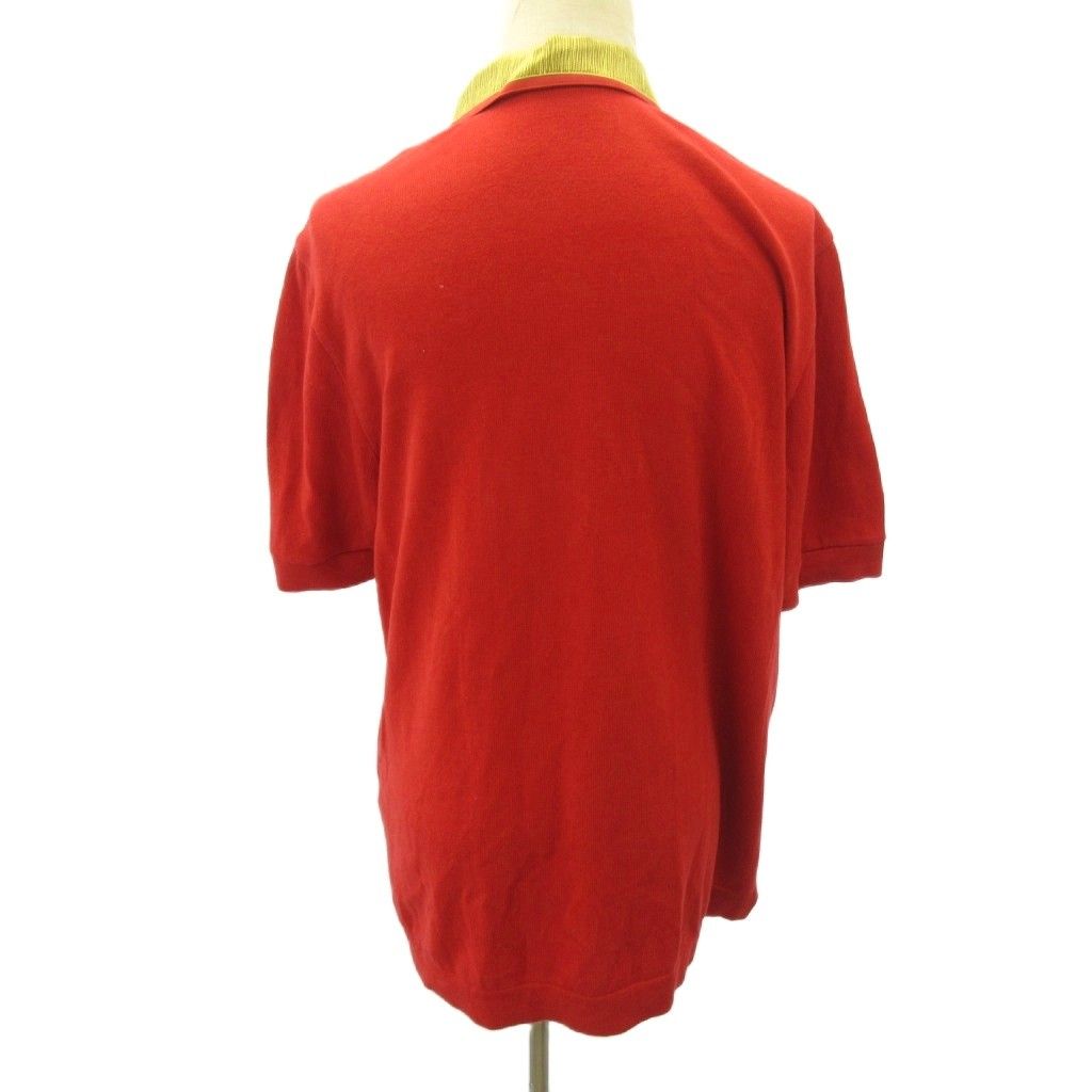 Hermes Polo Shirt Knit Contrast Silk Scarf Pattern All Over Short Sleeve M — view 2
