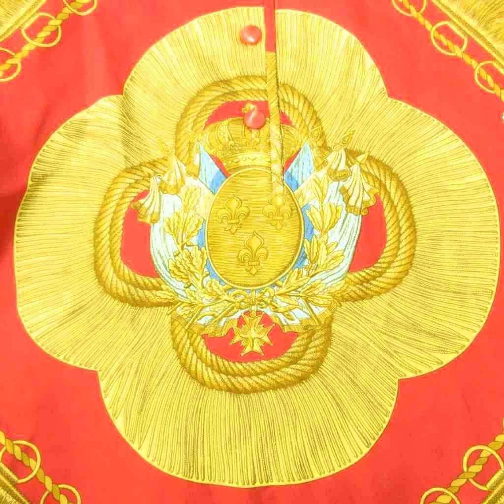 Hermes Polo Shirt Knit Contrast Silk Scarf Pattern All Over Short Sleeve M — view 5