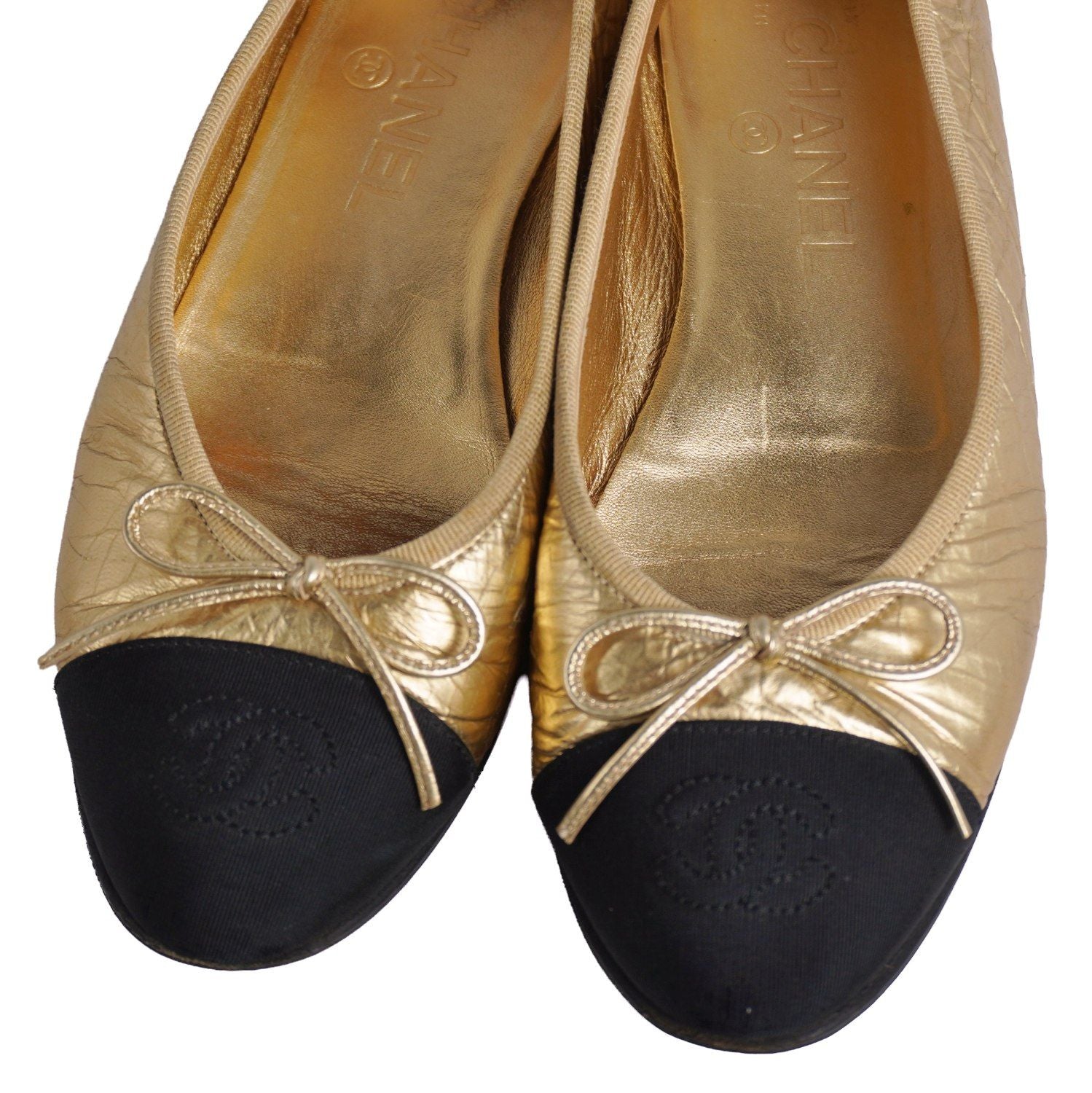 Chanel Pumps Ballerina Ribbon CC Logo Flat — view 3