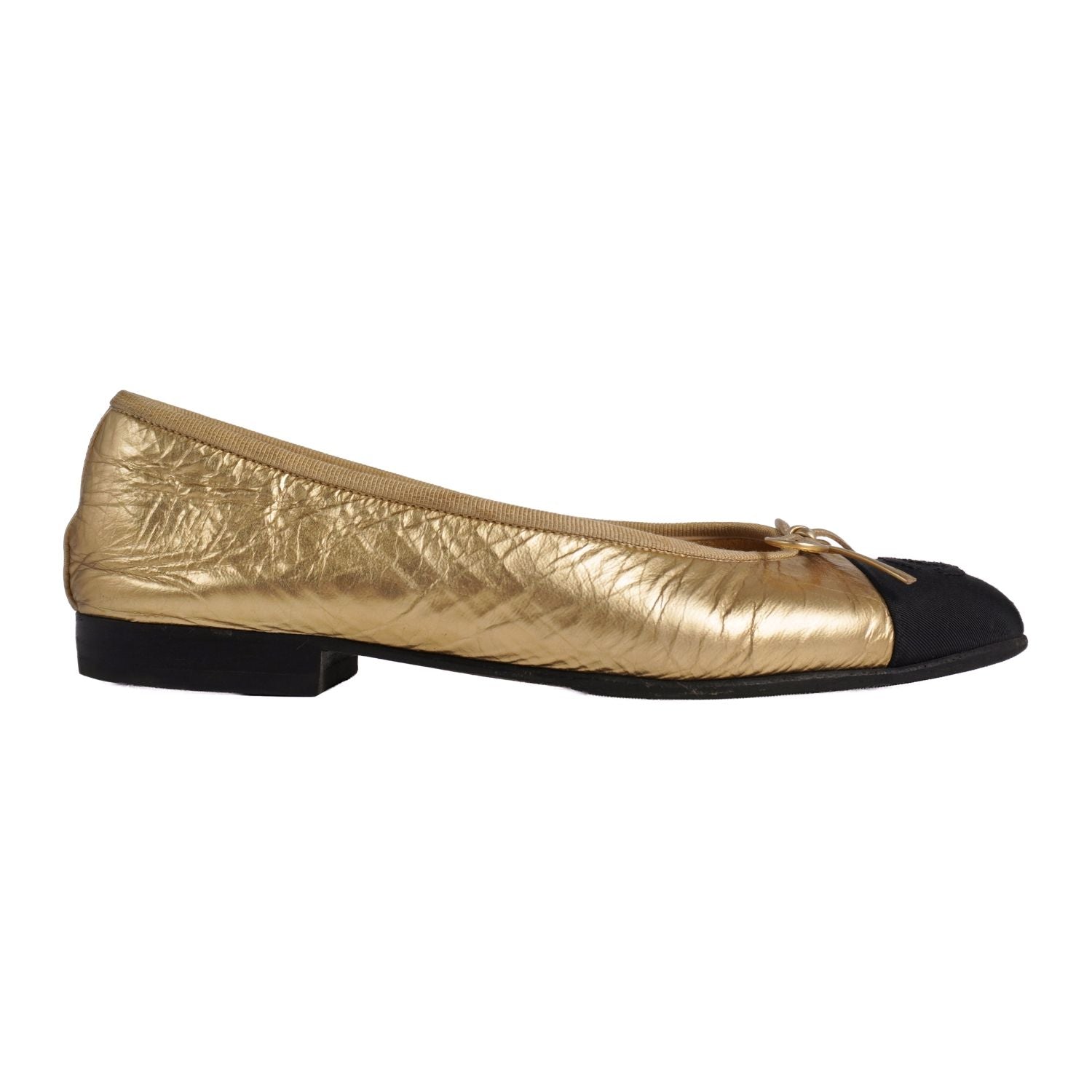 Chanel Pumps Ballerina Ribbon CC Logo Flat — view 6