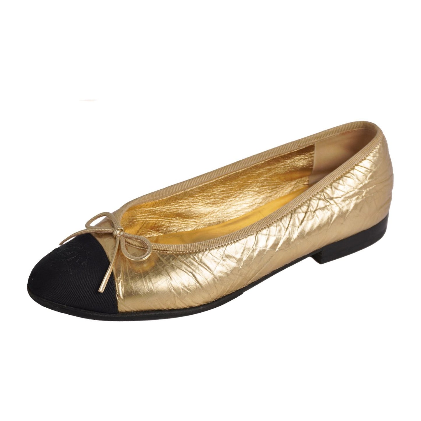 Chanel Pumps Ballerina Ribbon CC Logo Flat