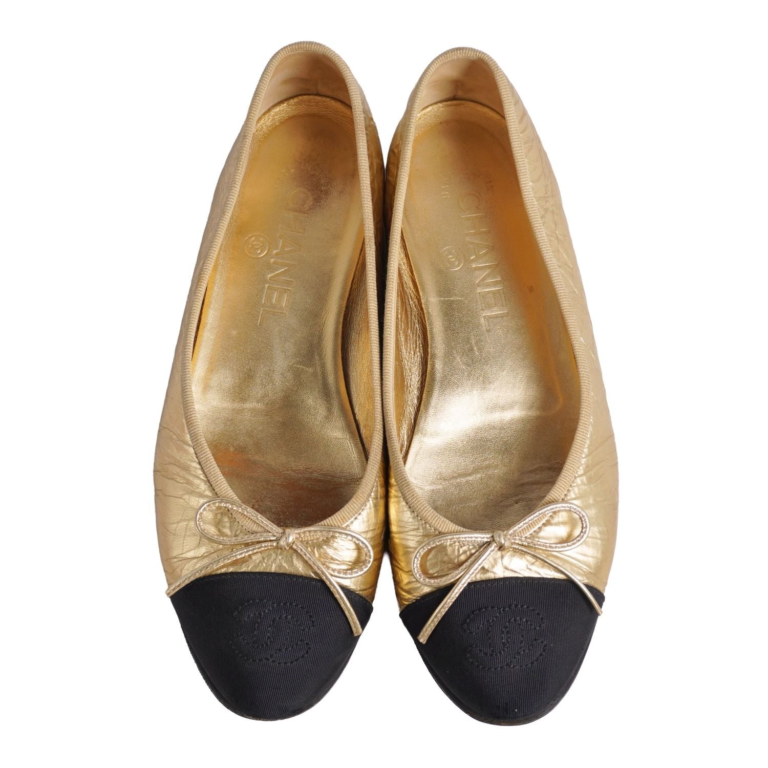 Chanel Pumps Ballerina Ribbon CC Logo Flat — view 4