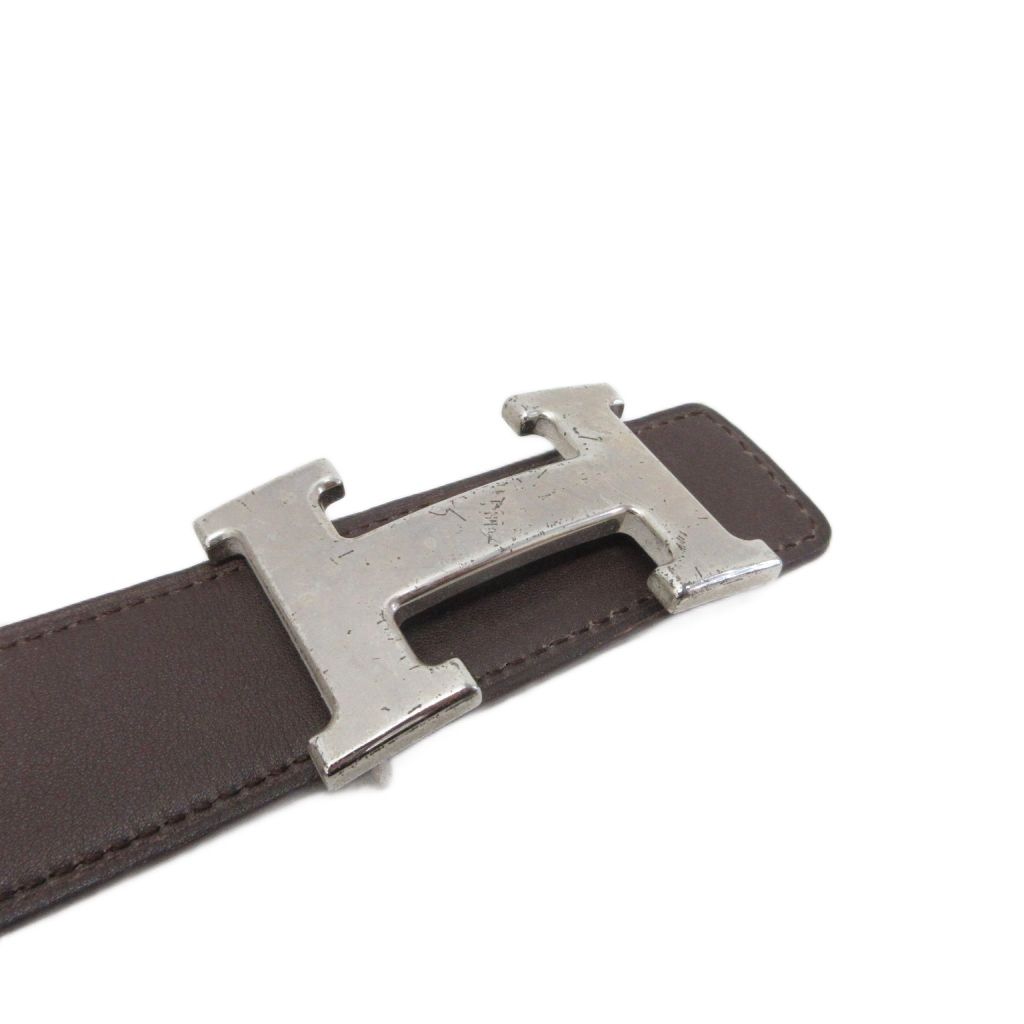 Hermes Constance Belt Logo Leather Buckle 80 Brown — view 5