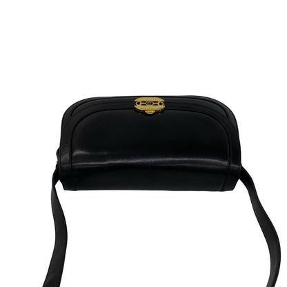 Gucci Vintage Horsebit GG Logo Leather Shoulder Bag Pochette Black — view 4
