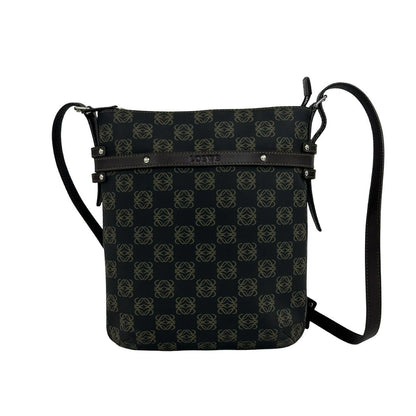 Loewe Anagram Pattern Logo Embossed Leather Shoulder Bag Crossbody Pochette — view 3