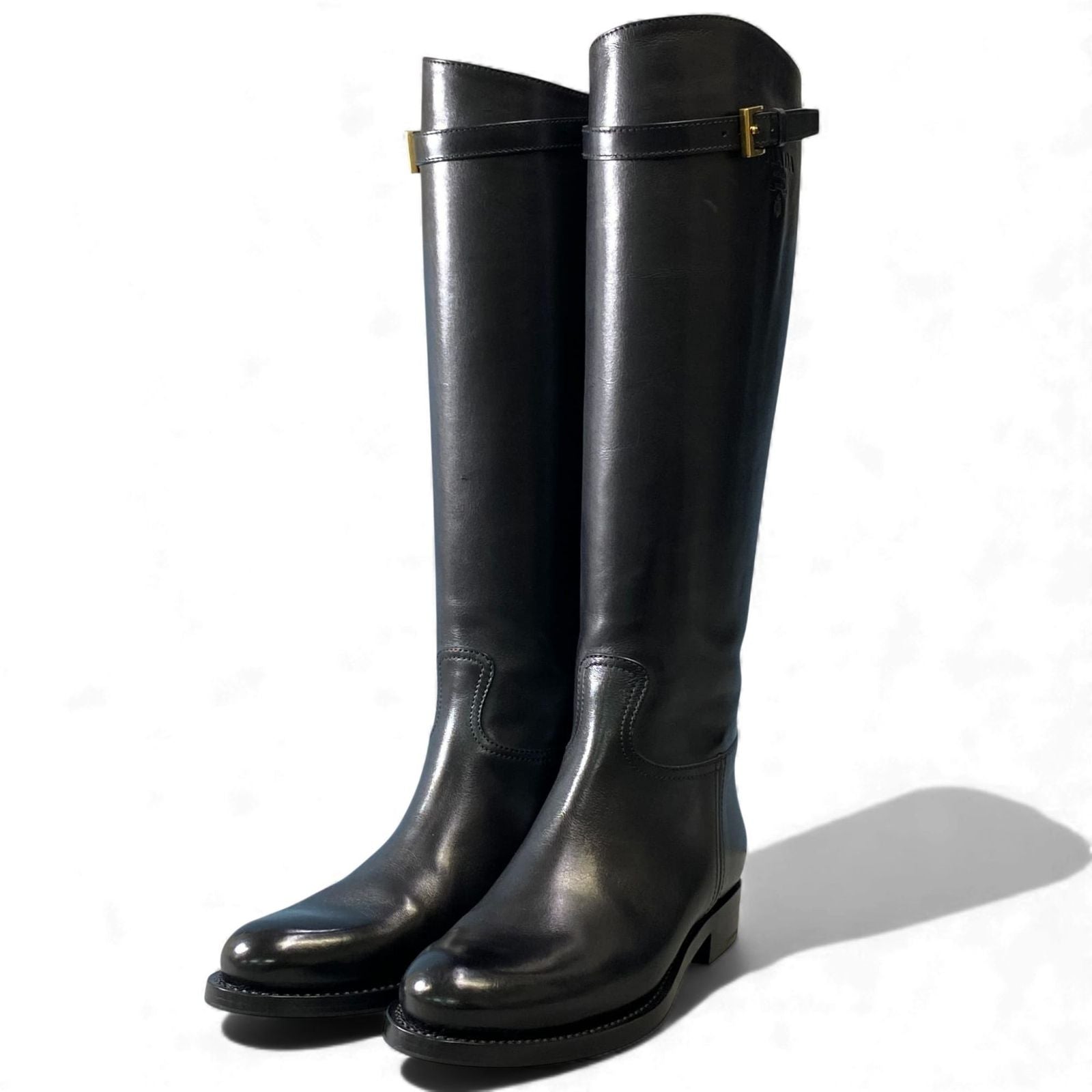 Prada Buckle Boot Black — view 2