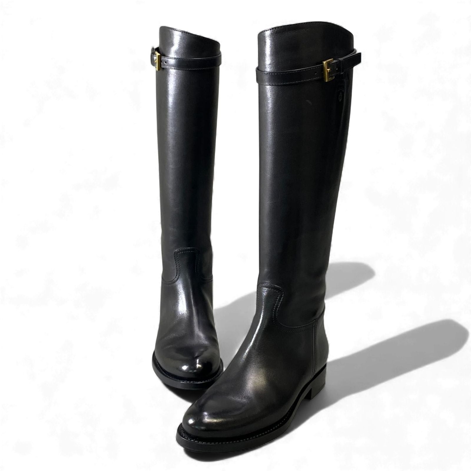 Prada Buckle Boot Black — view 5