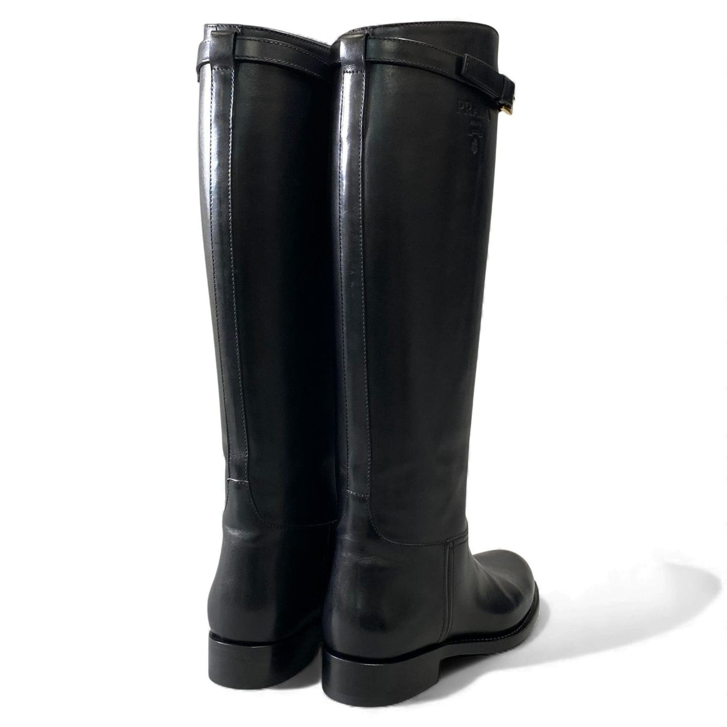 Prada Buckle Boot Black — view 4