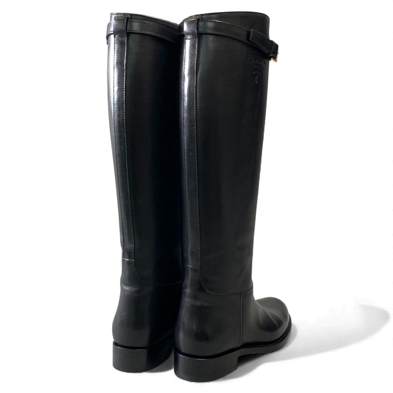 Prada Buckle Boot Black — view 4