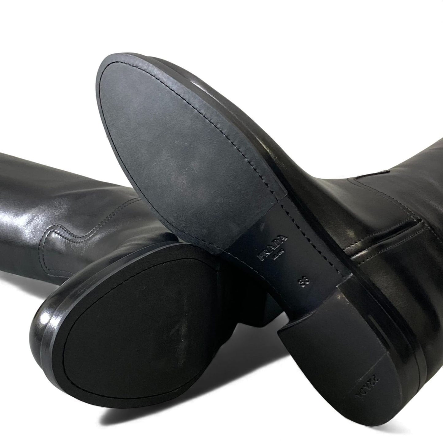 Prada Buckle Boot Black — view 7