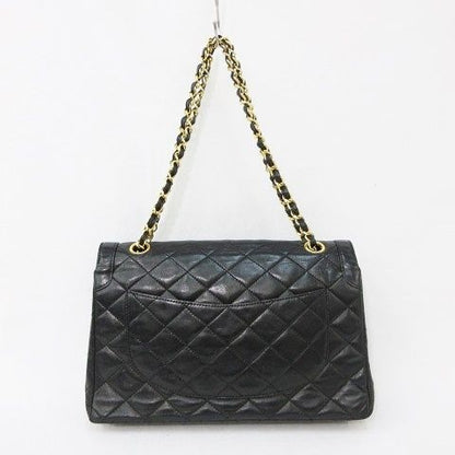 Chanel Shoulder Bag Chain Quilted CC Logo Leather Black — view 2