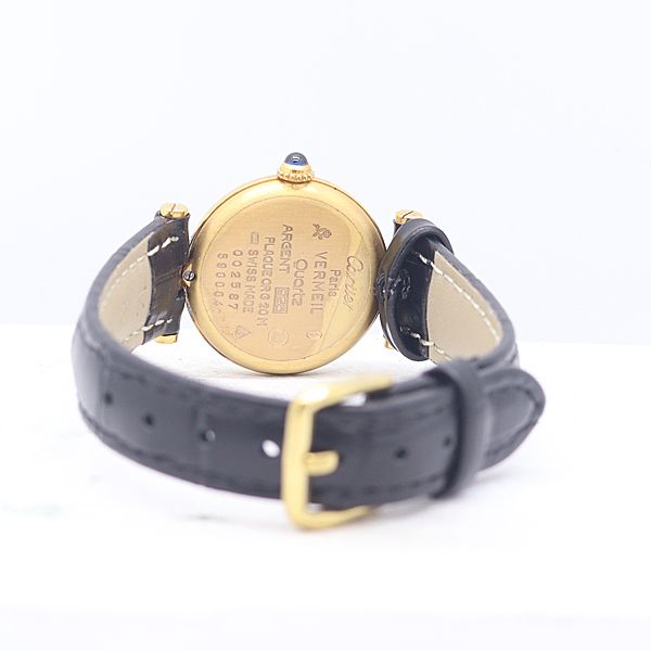 Cartier Bonded Must Vendome SM Vermeil Quartz Ivory Dial Watch — view 4