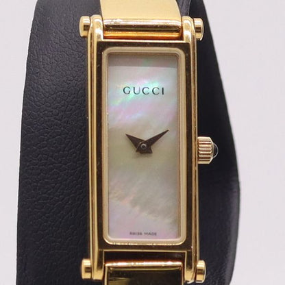 Gucci Quartz Bangle Watch White Shell Dial