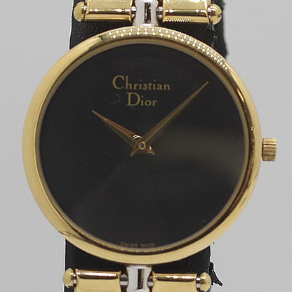Dior Quartz Black Dial SS Watch