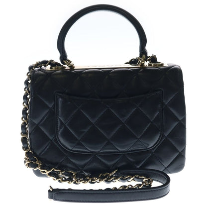 Chanel Trendy CC 2-Way Handbag Shoulder Bag Black Lambskin Gold — view 2