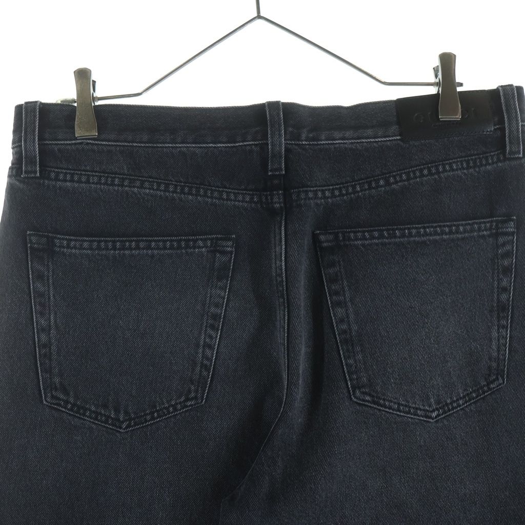 Gucci Cotton Denim Pants with Horsebit Detail Button Fly Black — view 4