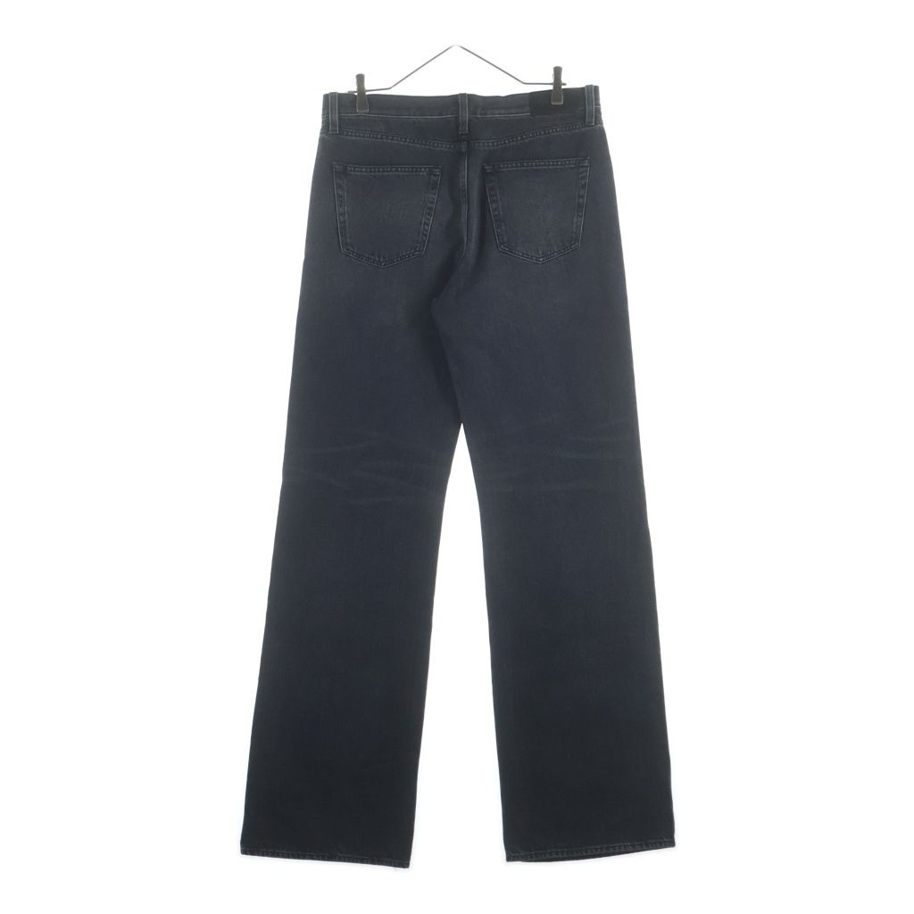 Gucci Cotton Denim Pants with Horsebit Detail Button Fly Black — view 2
