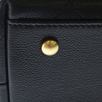 Chanel Quilted Classic Shopping Handbag Tote Shoulder Bag Black Caviar Leather — view 6