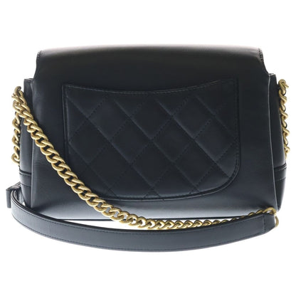 Chanel Quilted 25 S Flap S Chain Shoulder Bag Handbag Black Lambskin Gold — view 2
