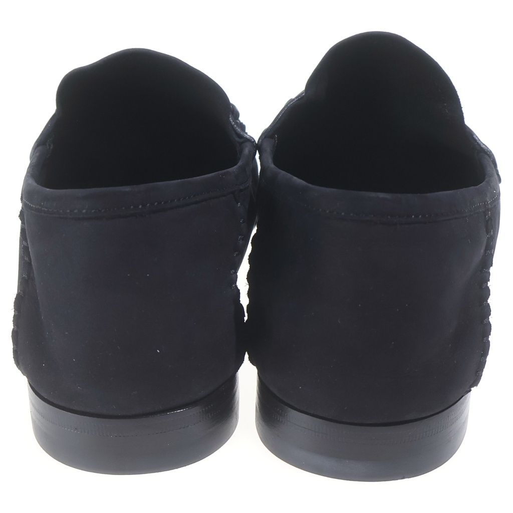 Gucci Horsebit Suede Leather Low-Cut Shoes Loafers Silver Black — view 3