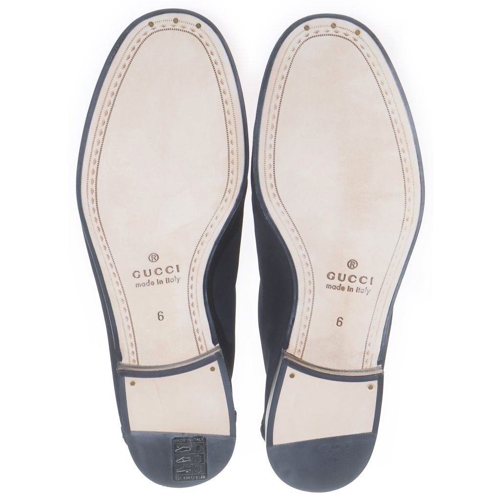 Gucci Horsebit Suede Leather Low-Cut Shoes Loafers Silver Black — view 5