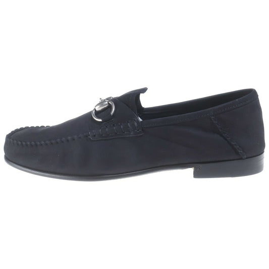 Gucci Horsebit Suede Leather Low-Cut Shoes Loafers Silver Black