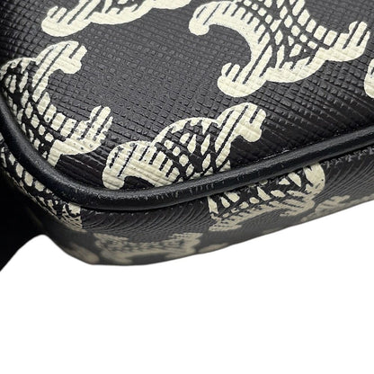 Celine Shoulder Bag Triomphe Horizontal Black White — view 6