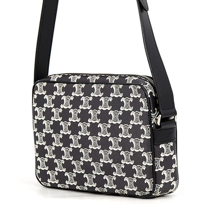 Celine Shoulder Bag Triomphe Horizontal Black White — view 2