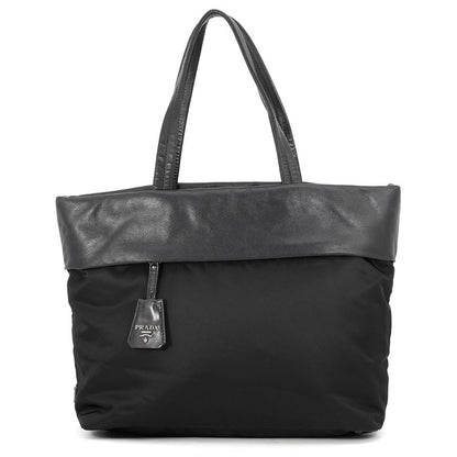 Prada Tote Bag Nylon Leather Black