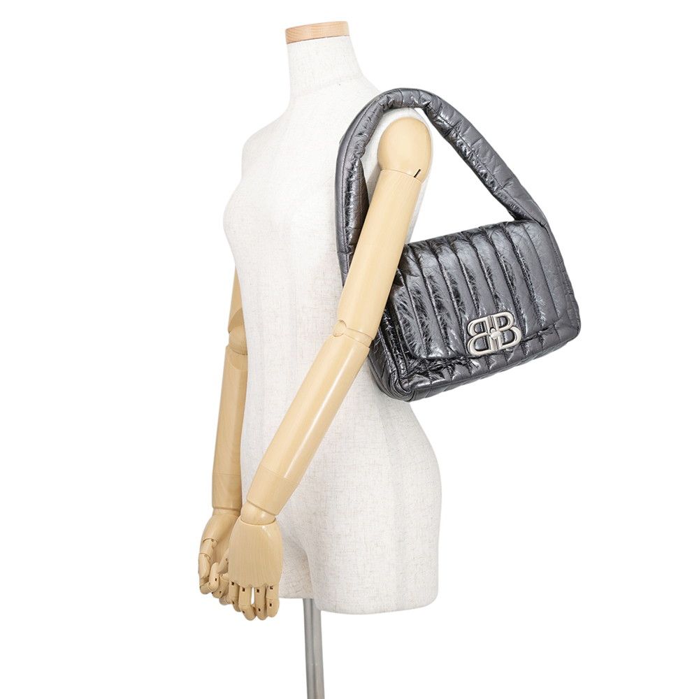 Balenciaga Shoulder Bag Monaco BB Logo Small Leather — view 4