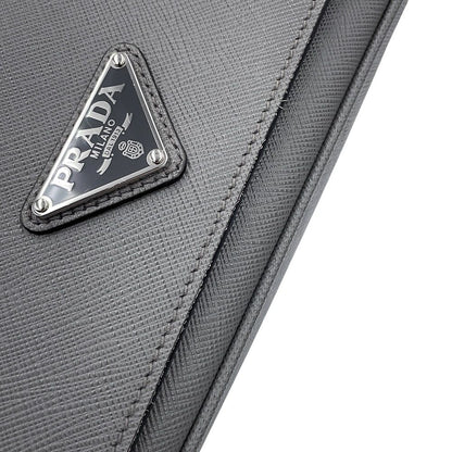 Prada Shoulder Bag Triangle Logo Saffiano Leather — view 7