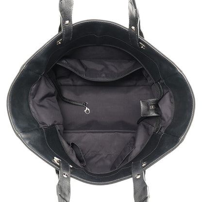 Chanel Tote Bag Paris Biarritz MM Quilted Coco Charm Black — view 5