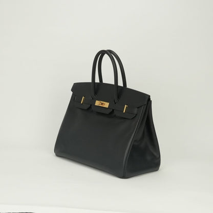 Hermes Birkin 35 Box Calf Noir Black — view 2