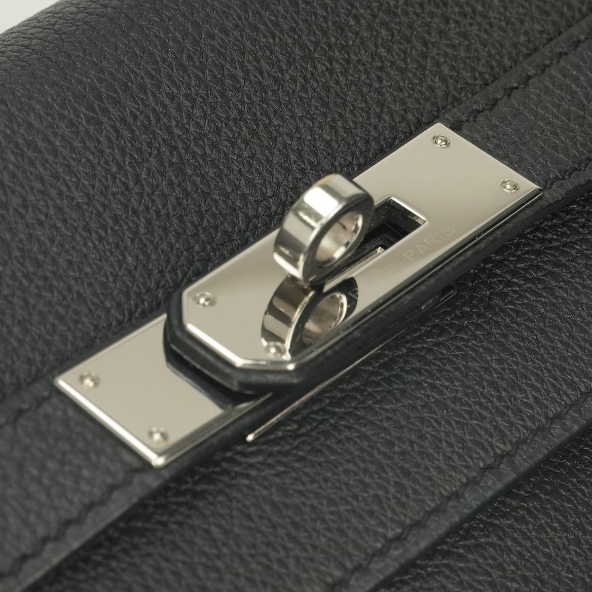 Hermes Kelly 32 Tote Shoulder Bag Togo Noir Black Silver Handle 2-Way Retourne — view 7