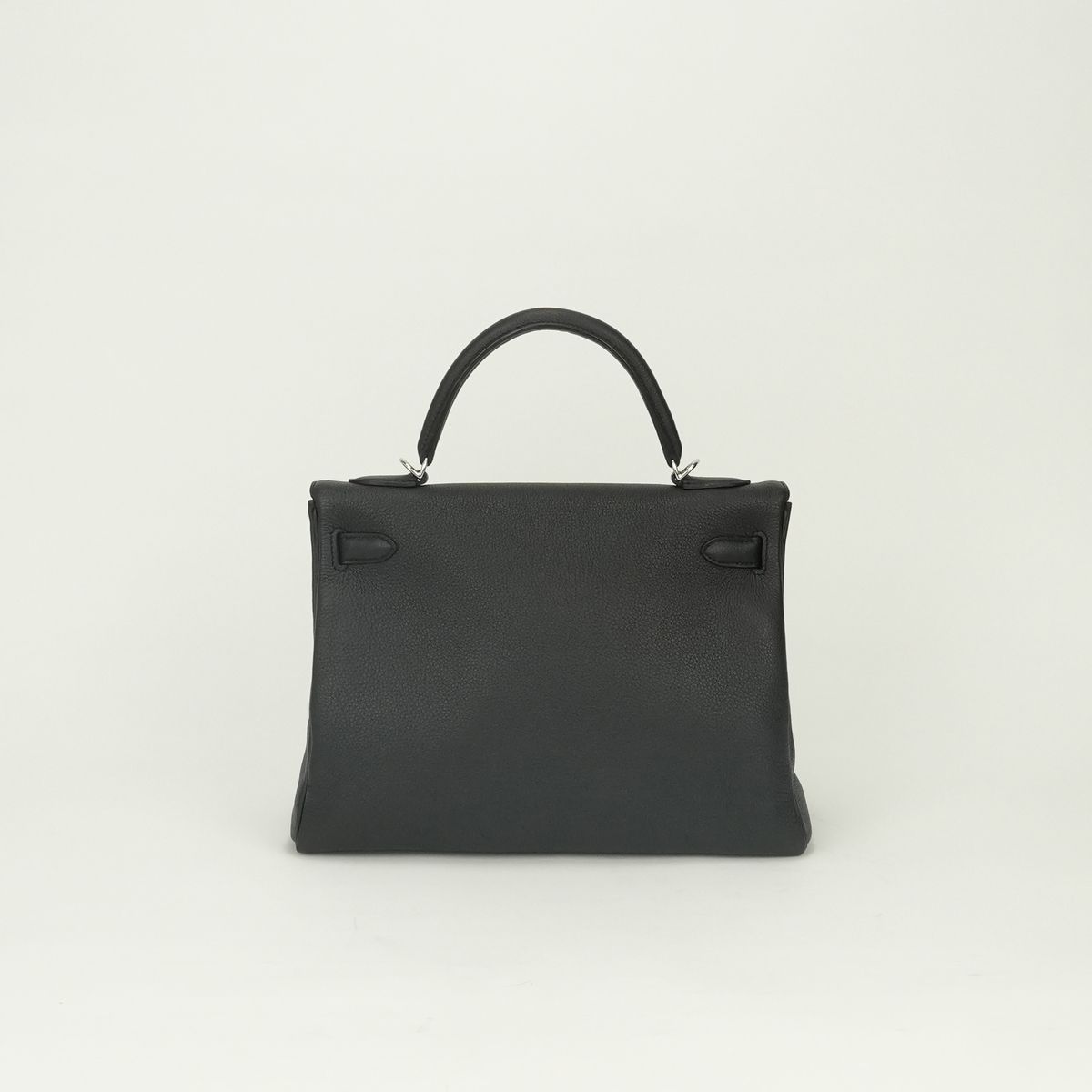 Hermes Kelly 32 Tote Shoulder Bag Togo Noir Black Silver Handle 2-Way Retourne — view 3