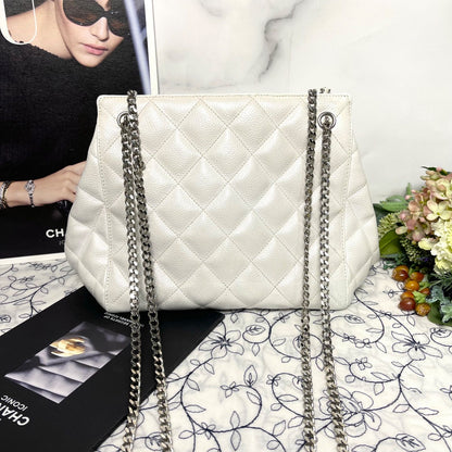 Chanel Caviar Leather Quilted CC Logo Shoulder Bag — view 2