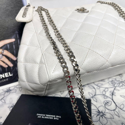 Chanel Caviar Leather Quilted CC Logo Shoulder Bag — view 3