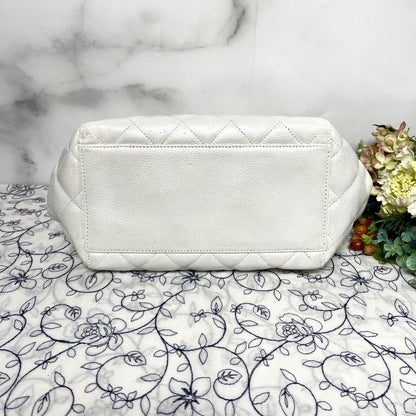 Chanel Caviar Leather Quilted CC Logo Shoulder Bag — view 7