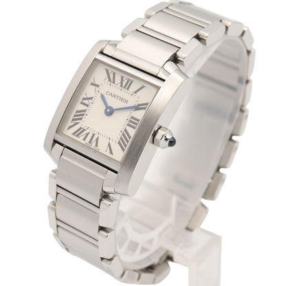 Cartier Watch Tank Francaise SM Silver Stainless Steel — view 2