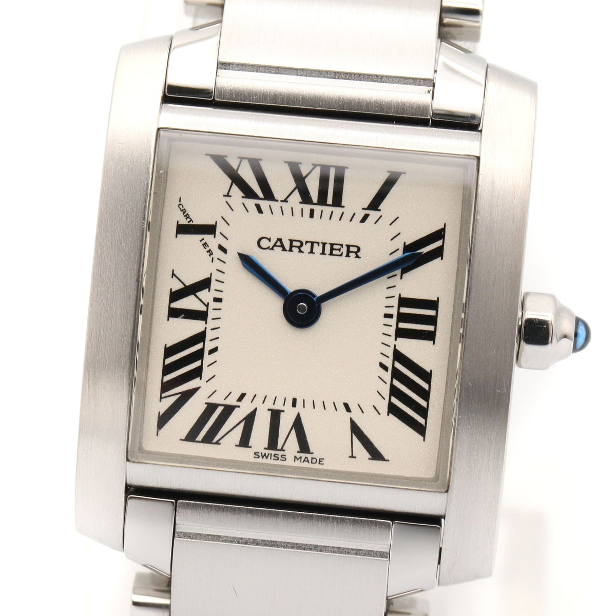 Cartier Watch Tank Francaise SM Silver Stainless Steel — view 3