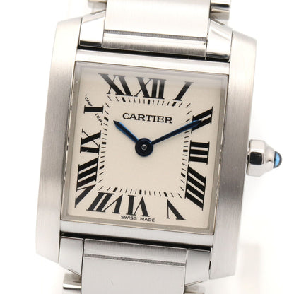 Cartier Watch Tank Francaise SM Silver Stainless Steel — view 3
